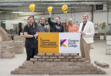 Construction and joinery students at Glasgow Kelvin College celebrate Scottish Apprenticeship Week (March 2-6) 2026 with Principal Joanna Campbell and joinery and carpentry lecturer Tracy Burns .
