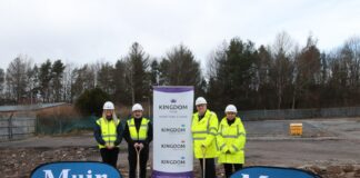 The Muir Construction Team and Sean Whittet, of Kingdom Housing Association