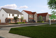 CGI of Neilston housebuilding site