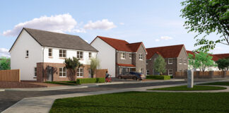 CGI of Neilston housebuilding site