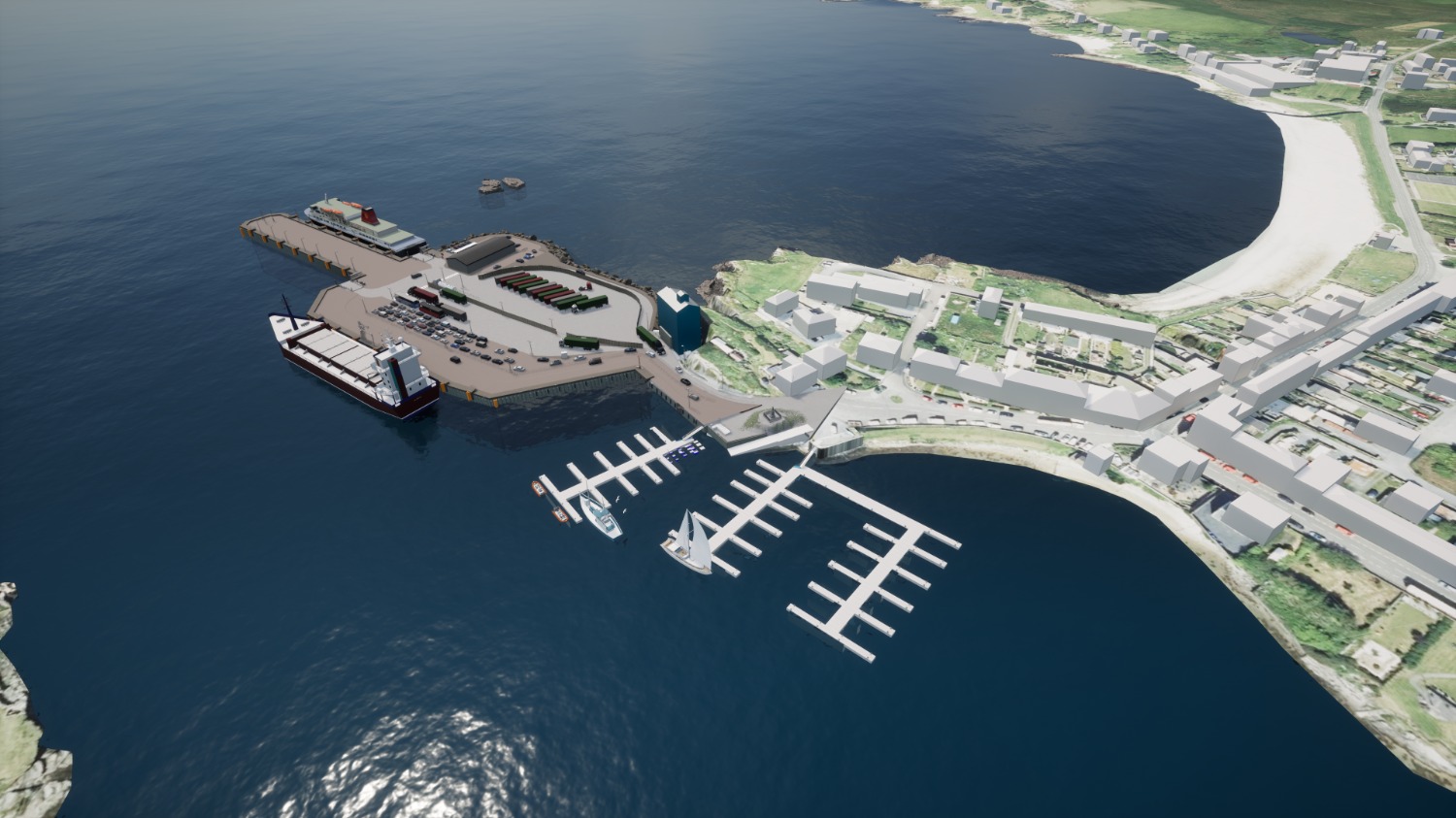 Artist's impression of the Port Ellen redevelopment