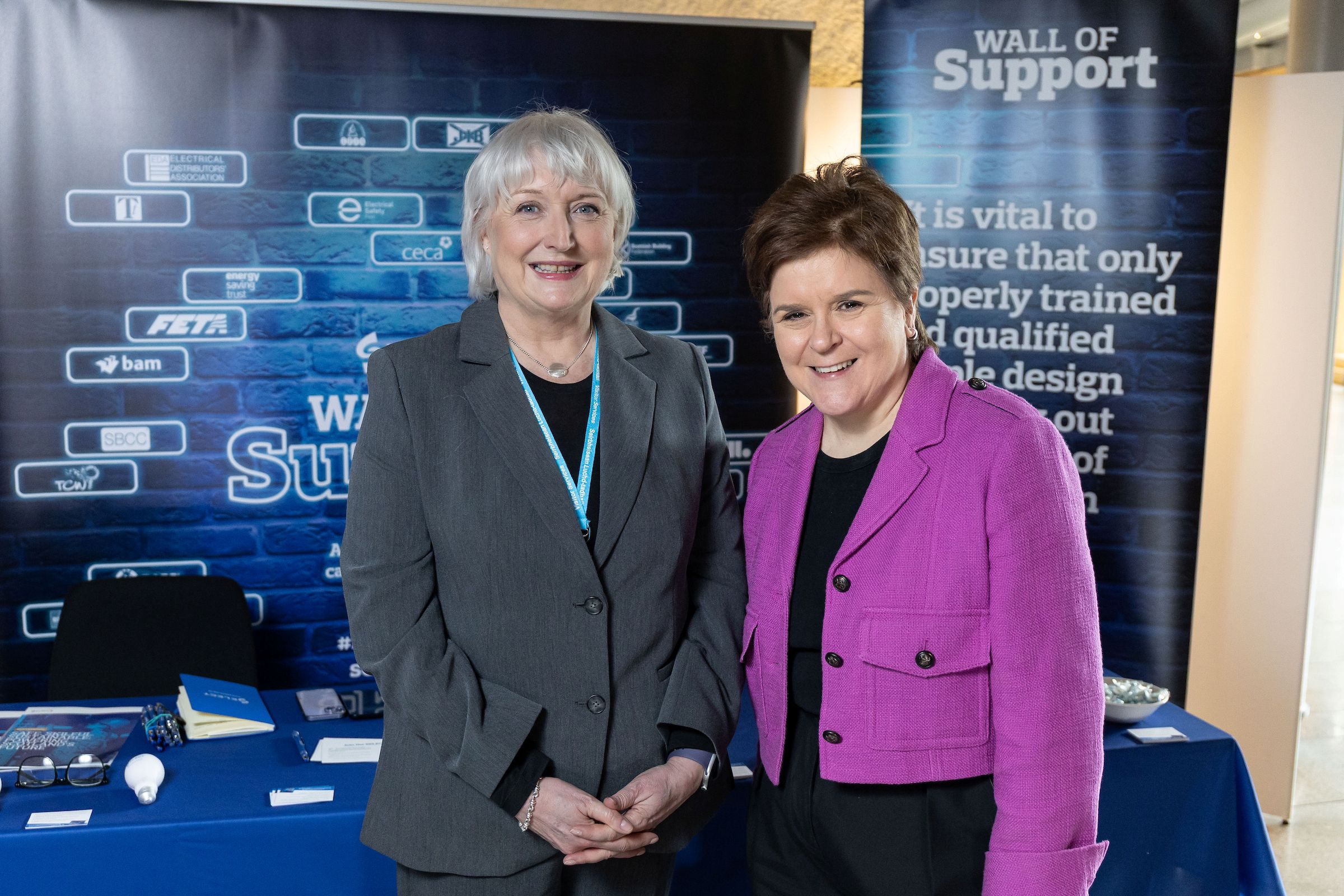 Shannon Miller and Nicola Sturgeon