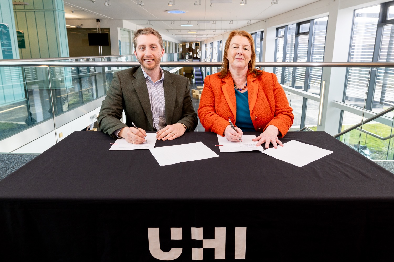 Second Vicki Nairn, Principal and Vice-Chancellor of UHI and Robin Young, Managing Director, Business and Workforce Development, Corporate Training 
