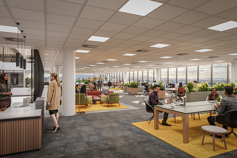 CGI of Younger Building transformation