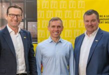 Image shows: (L) Dag Kroslid - NorDan CEO, (C)Mike Green - RED Systems MD, (R)Craig Greenwood - MD, NorDan UK