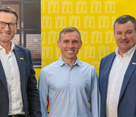 Image shows: (L) Dag Kroslid - NorDan CEO, (C)Mike Green - RED Systems MD, (R)Craig Greenwood - MD, NorDan UK