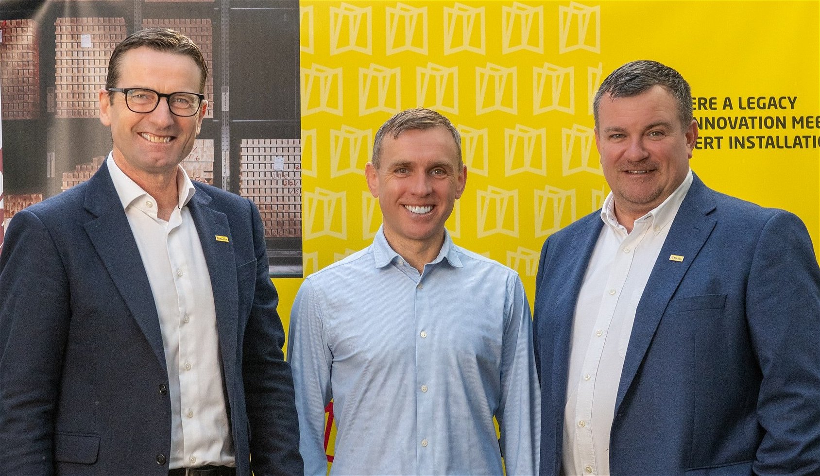 Image shows: (L) Dag Kroslid - NorDan CEO, (C)Mike Green - RED Systems MD, (R)Craig Greenwood - MD, NorDan UK