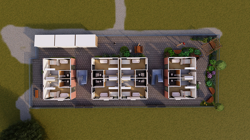 Single Living Accommodation internal 3D visual