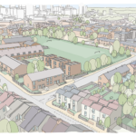 Proposed street view of new Single Living Accommodation