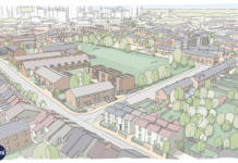 Proposed street view of new Single Living Accommodation