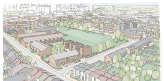 Proposed street view of new Single Living Accommodation