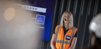 women in hi-vis vest