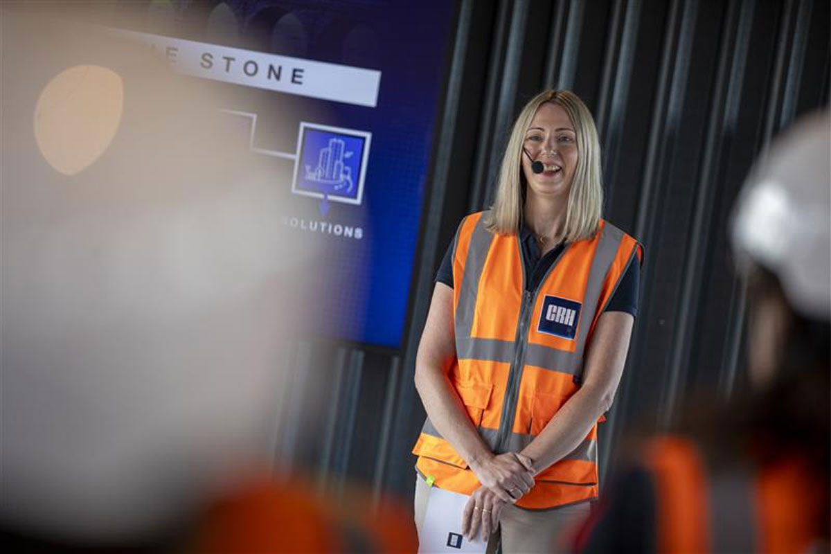 women in hi-vis vest