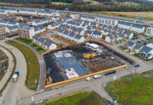 Aerial image of care home under construction