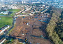 Offsite construction aids affordable housing projects in Coatbridge Aerial images of Dunottar Avenue, Coatbridge