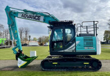 Kobelco excavator at ScotPlant