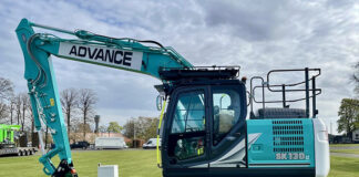 Kobelco excavator at ScotPlant