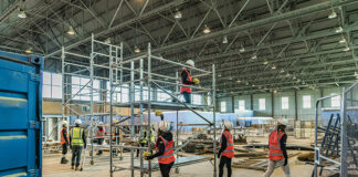 Scaffolding training taking place