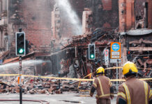 Aftermath of Glasgow Union Corner fire. Image credit: Kunal Tewari Photography / Shutterstock.com