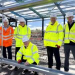Milestone reached on build of business park at Oban Airport Ian Phillips, Regional Managing Director, Robertson Construction Northern; Andrew Collins, Project Manager, Argyll and Bute Council; Cllr Jim Lynch Leader of the Council, Argyll and Bute Council; Fergus Murray, Head of Development and Economic Growth, Argyll and Bute Council; Scott Adams, Project Director, hub North.