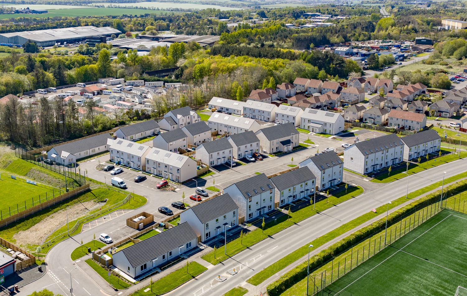 Aerial of development