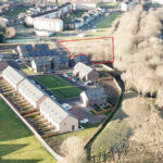 Aerial shot of Arden housing project in Glasgow