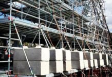 Precast solutions address safety from the ground up Scaffold precast concrete project