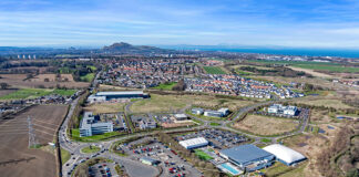 Aerial image of Shawfair