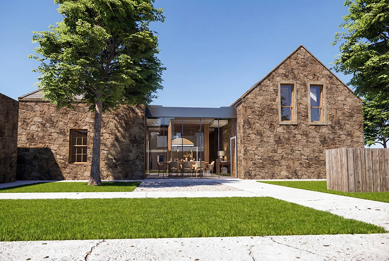 CGI of Stables at Q Gardens