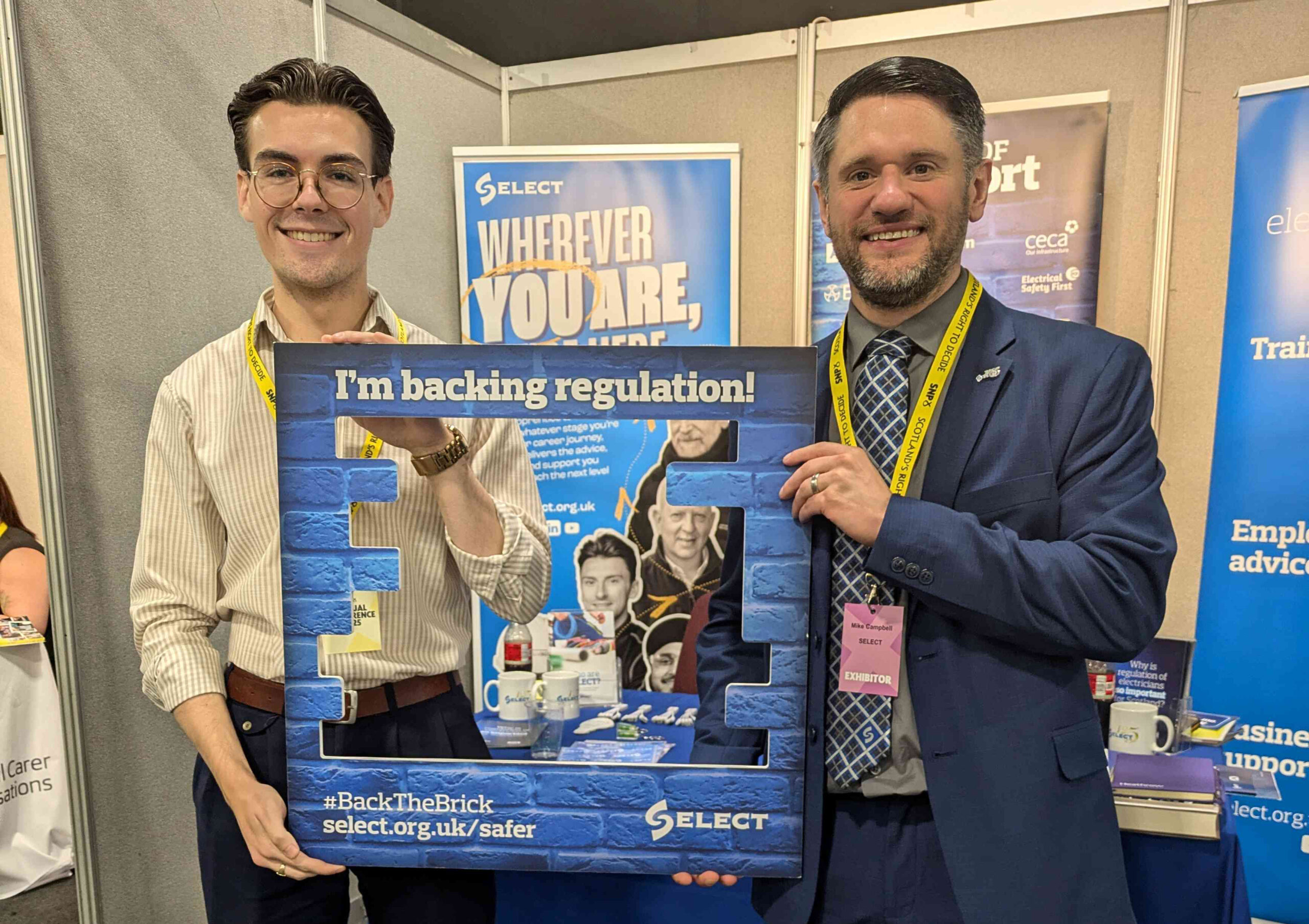 Lloyd Melville (left) with SELECT branch chair Mike Campbell
