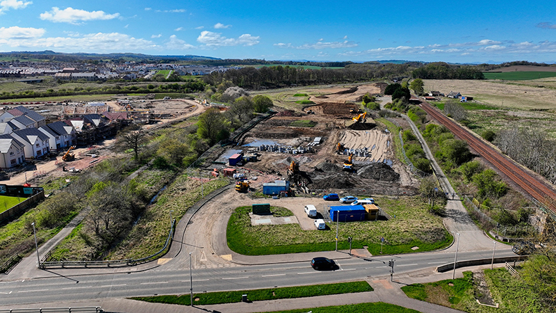 Housebuilding site in Winchburgh