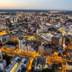 Aerial view of city