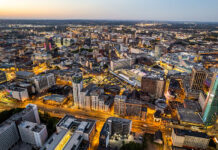 Aerial view of city