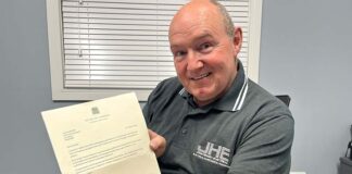 Charlie Smillie with MP's letter