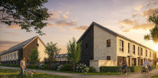 CGI of Glasgow housing development