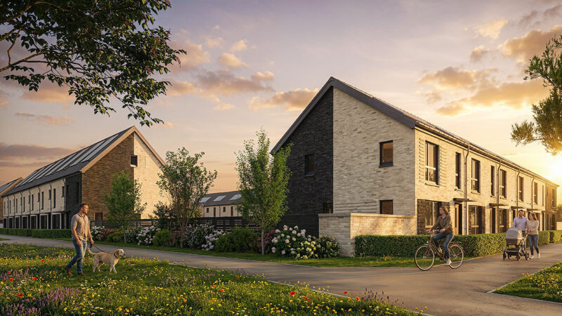 CGI of Glasgow housing development