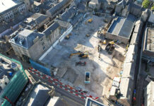 Aerial image of Elgin town centre site