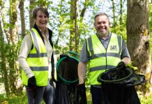Barratt employees in litter clean up project