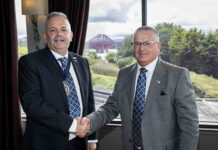 MD of Dundee electrical firm elected president of Scotland’s largest construction trade body SELECT president Darren Crockett and outgoing president Mike Stark