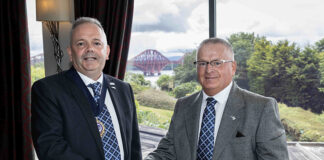 SELECT president Darren Crockett and outgoing president Mike Stark