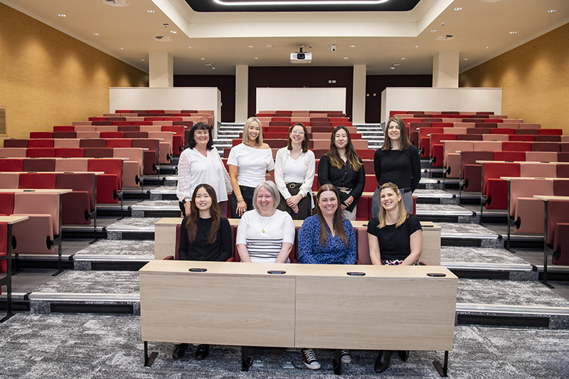 Lecture theatre refurbishment team