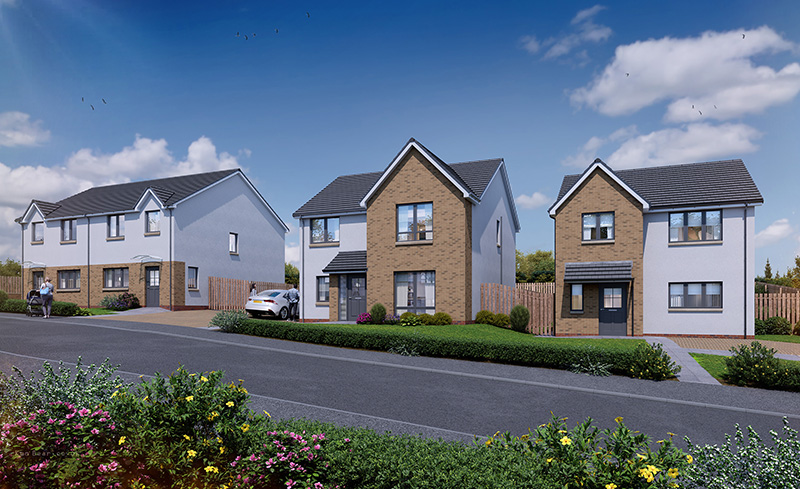 CGI of new homes in Bridgend