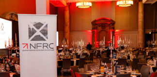 Ballroom where roofing awards ceremony takes place