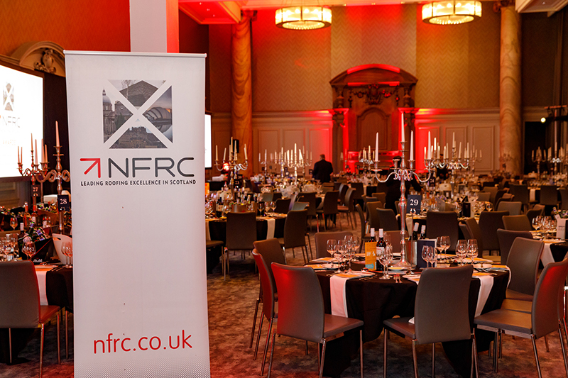 Ballroom where roofing awards ceremony takes place 