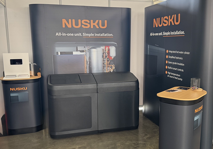 Nusku heat pump technology on display at trade show