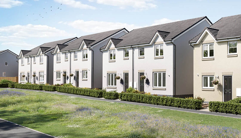 CGI of typical Taylor Wimpey street scene