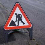 Newlay Civil Engineering contracted for major Dunfermline road project Roadworks sign