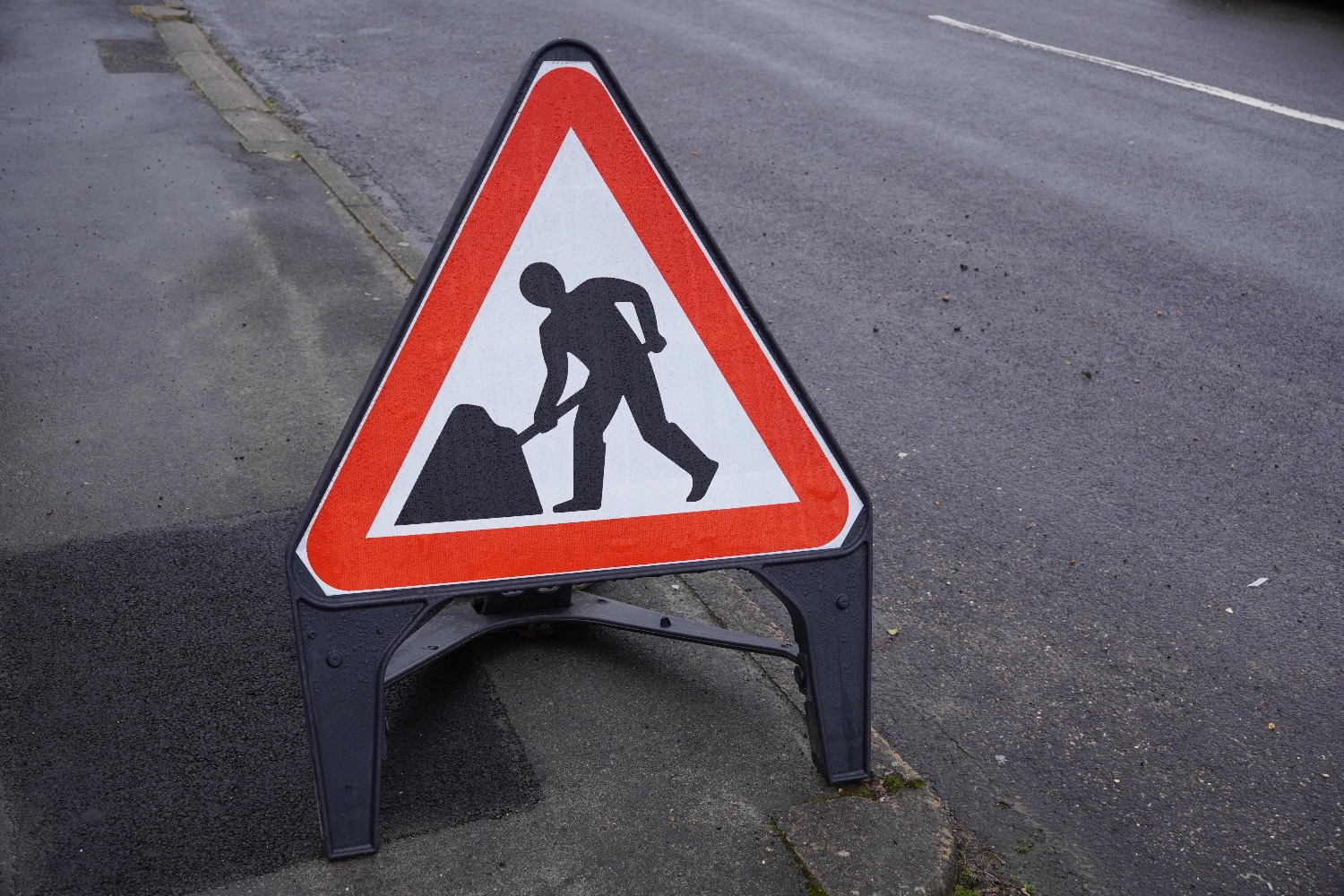 Roadworks sign