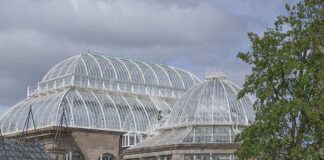 Back view of both Palm Houses at RBGE