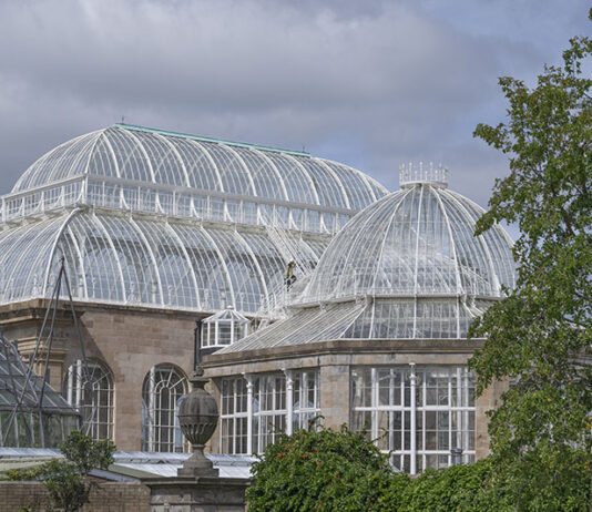 Back view of both Palm Houses at RBGE